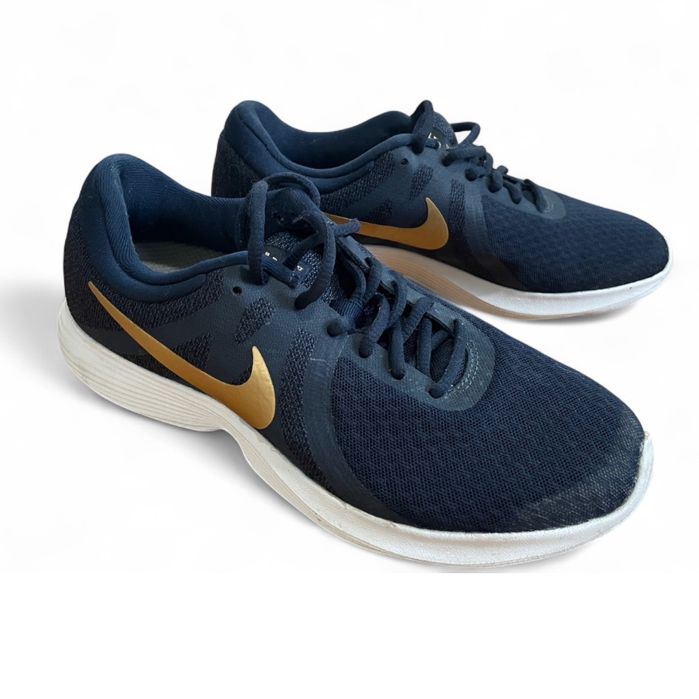 Nike Navy Blue Mesh Running Sneakers - Picture 3 of 4